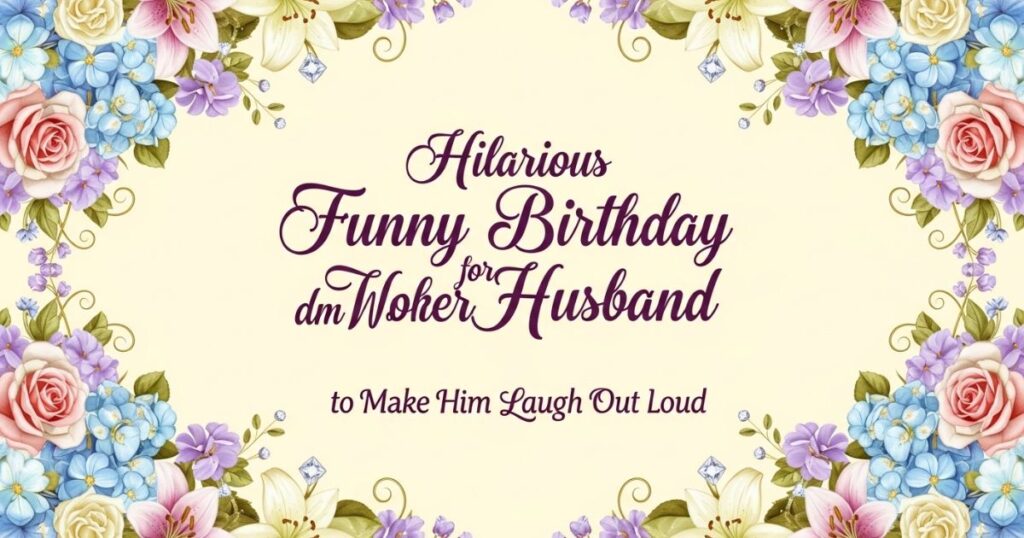 Hilarious Funny Birthday Wishes for Husband to Make Him Laugh Out Loud