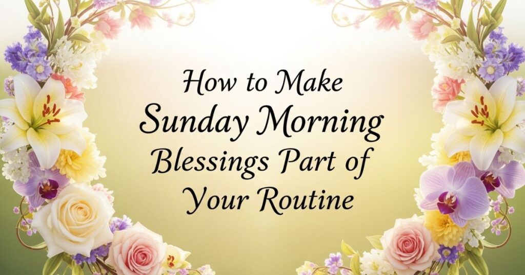 How to Make Sunday Morning Blessings Part of Your Routine