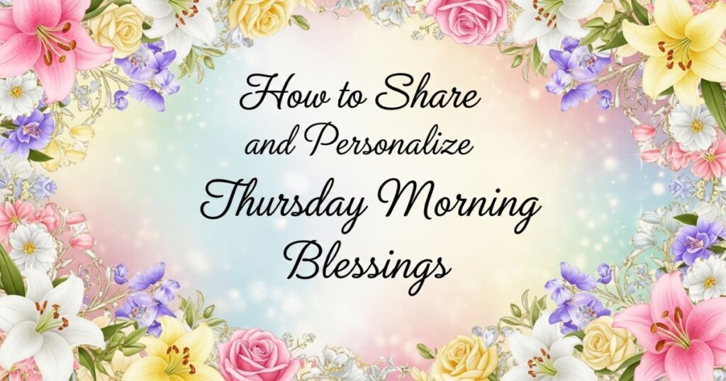 How to Share and Personalize Thursday Morning Blessings