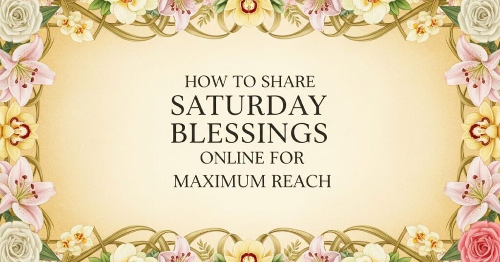 How to Share Saturday Blessings Online for Maximum Reach