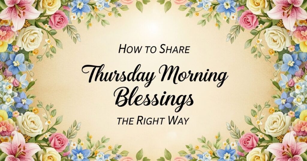 How to Share Thursday Morning Blessings the Right Way