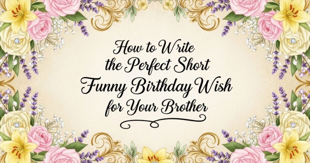 How to Write the Perfect Short Funny Birthday Wish for Your Brother