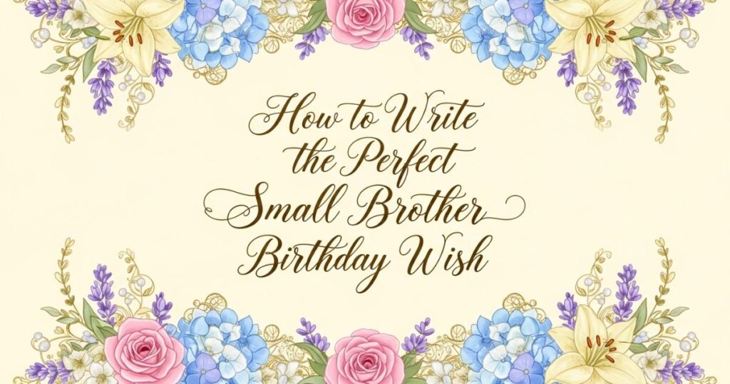 How to Write the Perfect Small Brother Birthday Wish