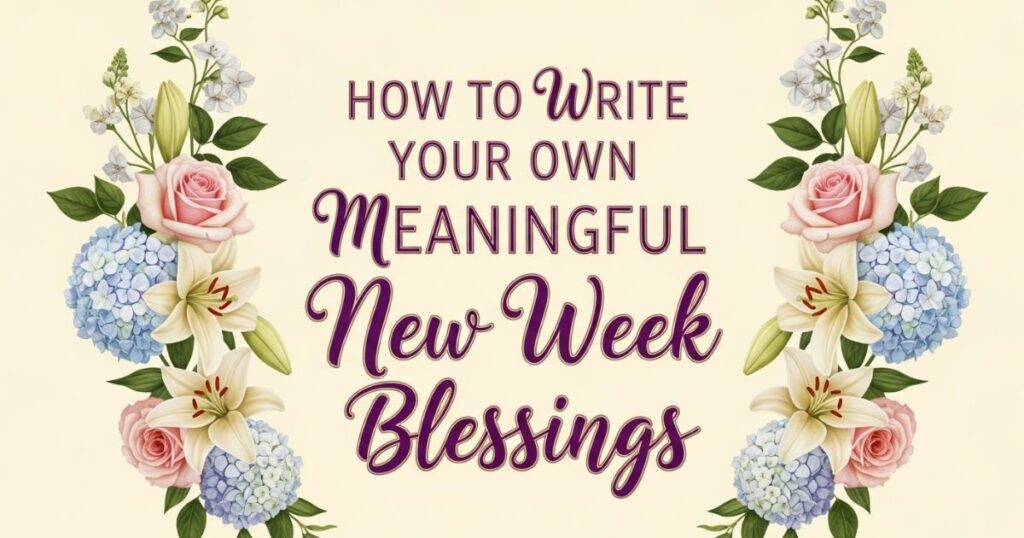 How to Write Your Own Meaningful New Week Blessings