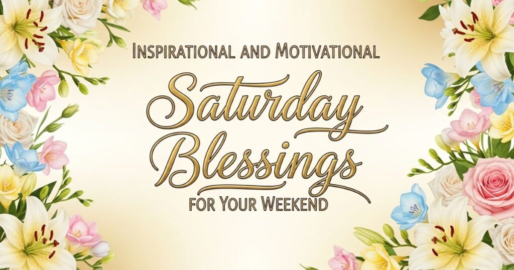 Inspirational and Motivational Saturday Blessings for Your Weekend