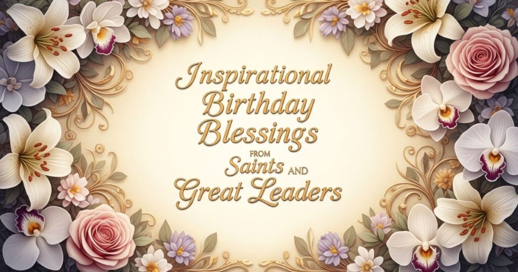Inspirational Birthday Blessings from Saints and Great Leaders
