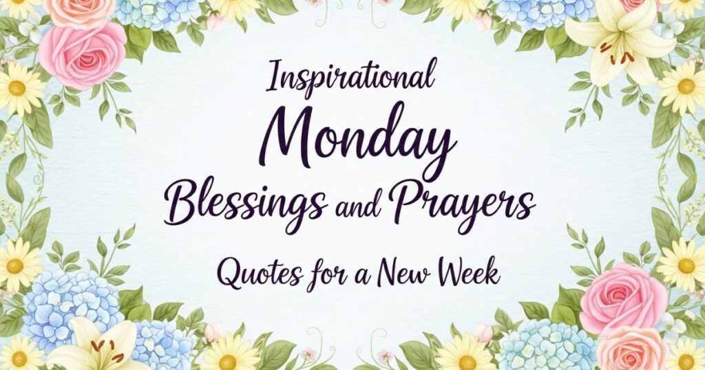 Inspirational Monday Blessings and Prayers Quotes for a New Week