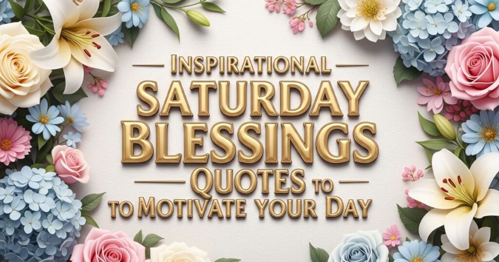 Inspirational Saturday Blessings Quotes to Motivate Your Day