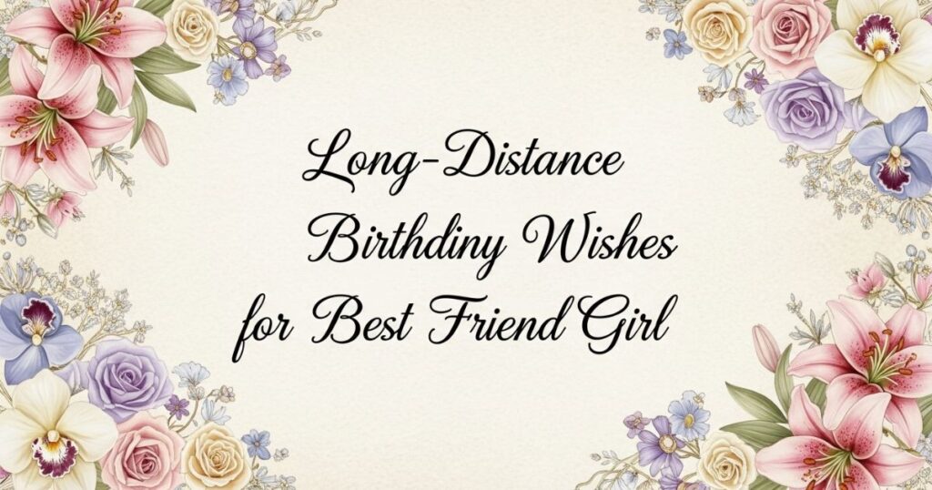 Long-Distance Touching Birthday Wishes for Best Friend Girl