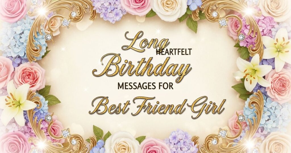 Long Heartfelt Birthday Messages for Best Friend Girl