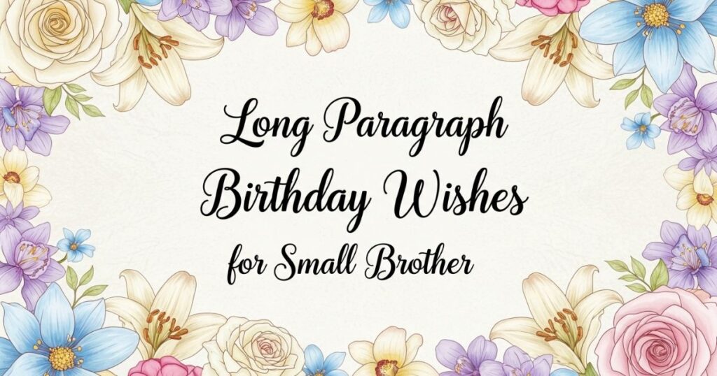 Long Paragraph Birthday Wishes for Small Brother