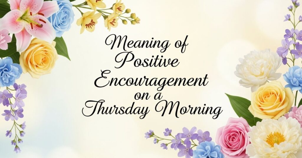 Meaning of Positive Encouragement on a Thursday Morning