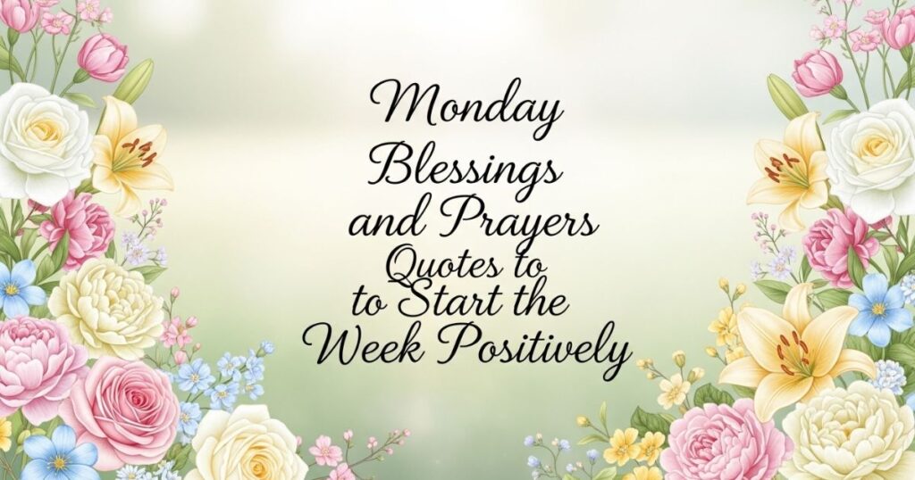 Monday Blessings and Prayers Quotes to Start the Week Positively