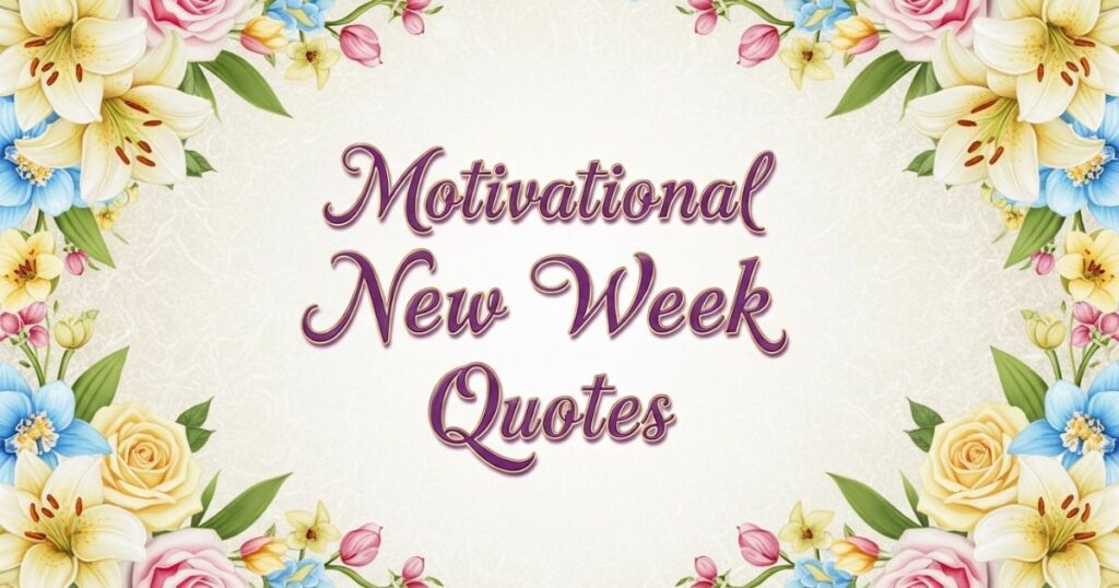 Motivational New Week Quotes