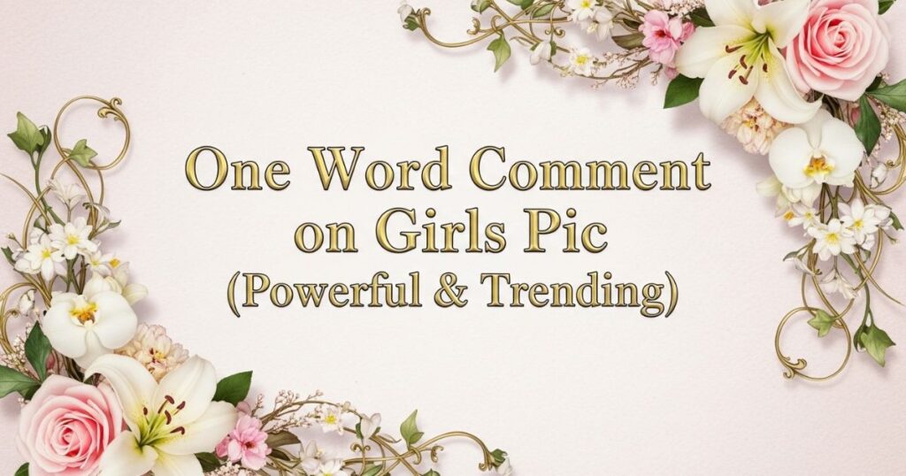One Word Comment on Girls Pic (Powerful & Trending)