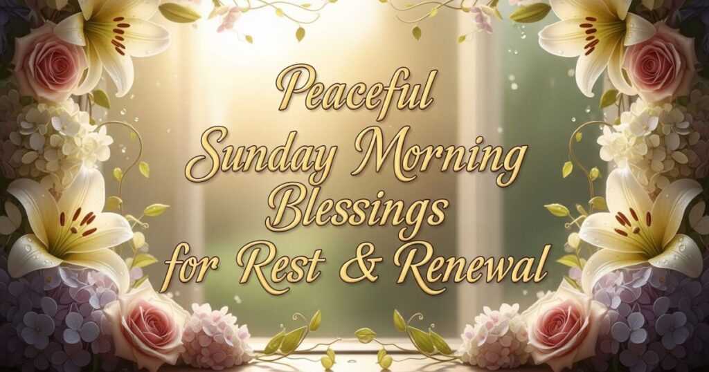 Peaceful Sunday Morning Blessings for Rest & Renewal