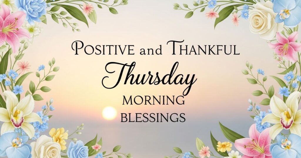 Positive and Thankful Thursday Morning Blessings