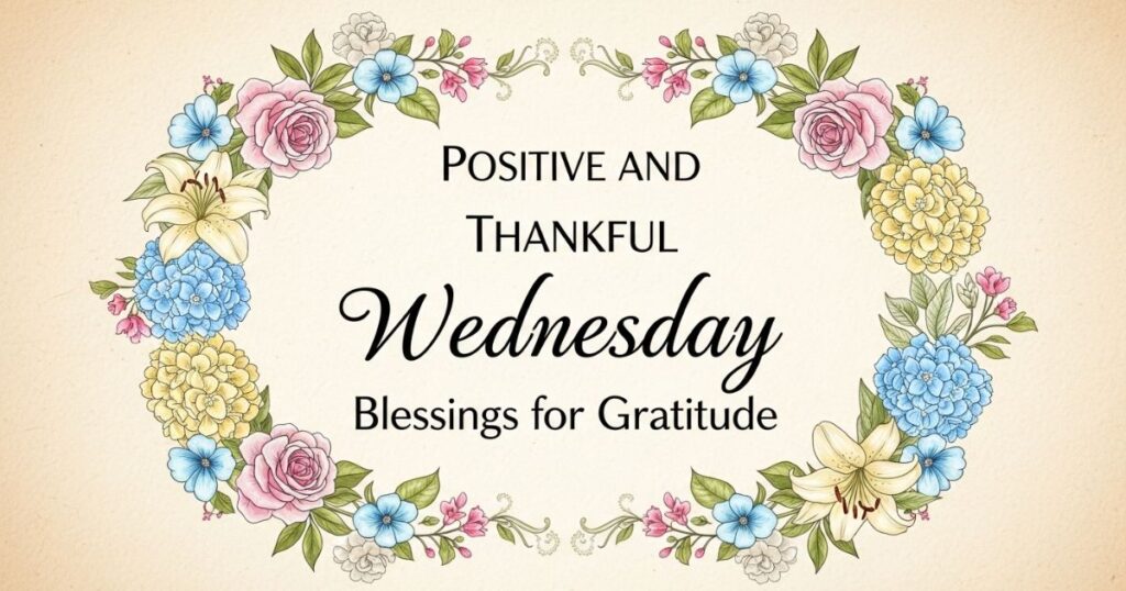 Positive and Thankful Wednesday Blessings for Gratitude