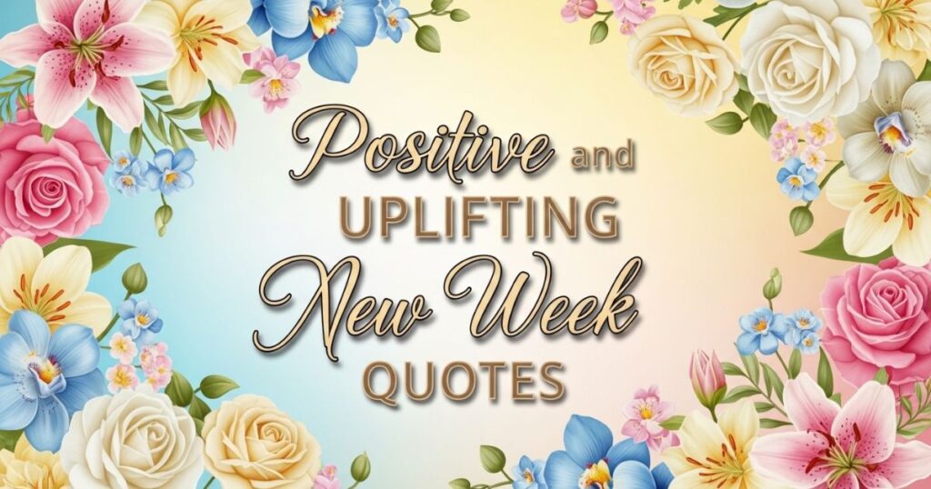 Positive and Uplifting New Week Quotes