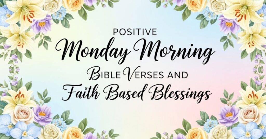 Positive Monday Morning Bible Verses and Faith-Based Blessings