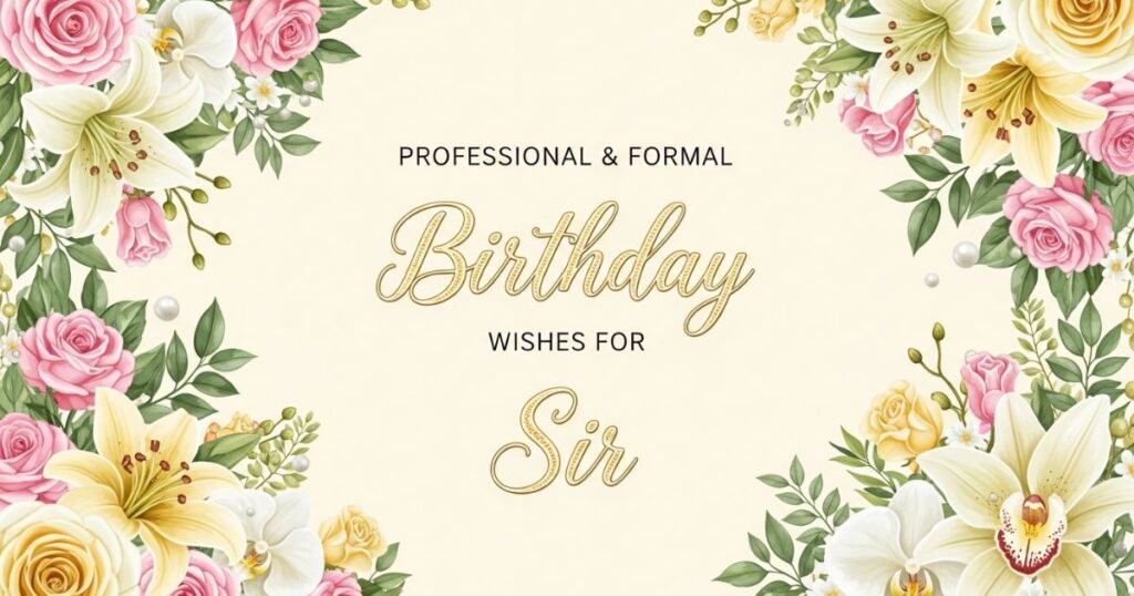 Professional & Formal Birthday Wishes for Sir