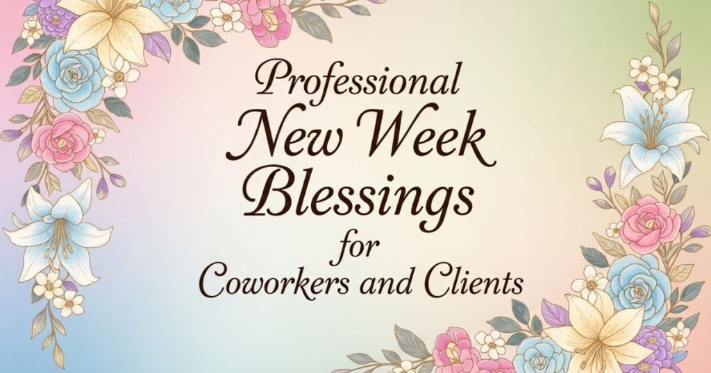 Professional New Week Blessings for Coworkers and Clients
