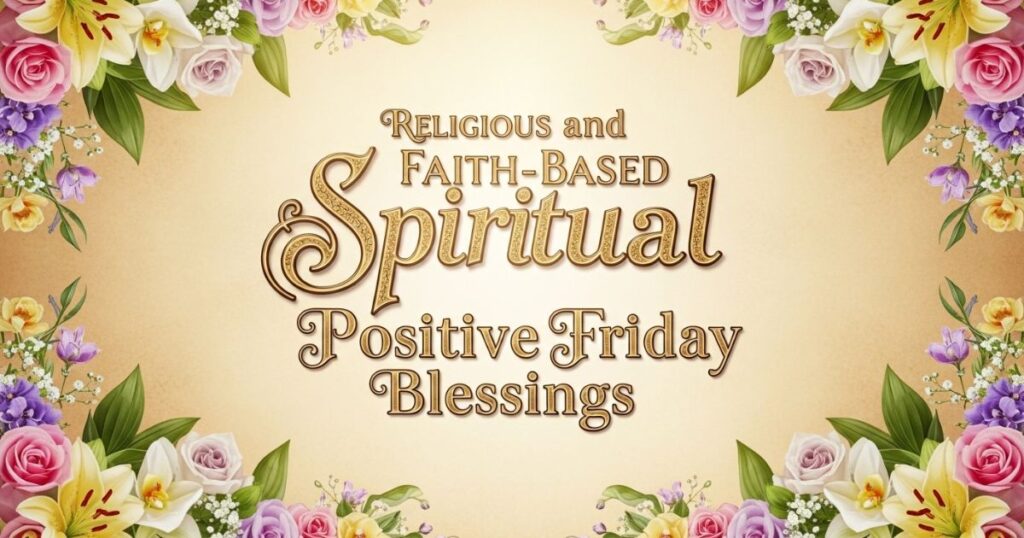 Religious and Faith-Based Spiritual Positive Friday Blessings