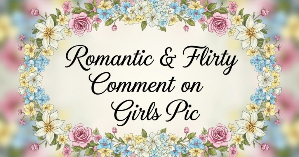 Romantic & Flirty Comment on Girls Pic