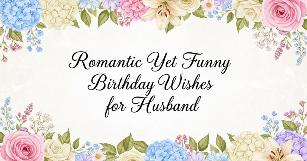 Romantic Yet Funny Birthday Wishes for Husband