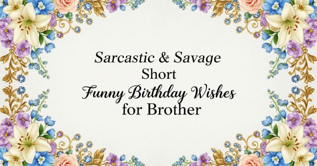 Sarcastic & Savage Short Funny Birthday Wishes for Brother