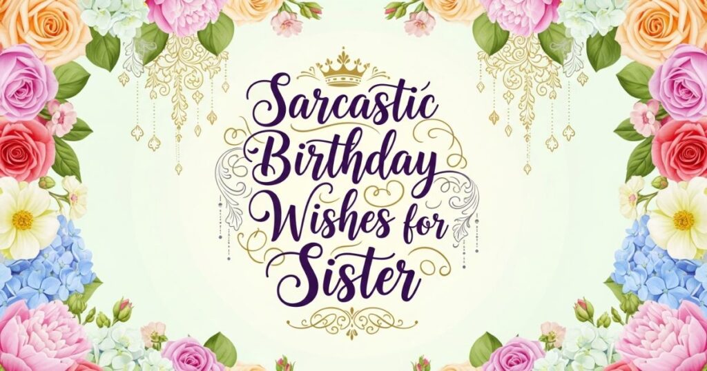 Sarcastic Birthday Wishes for Sister