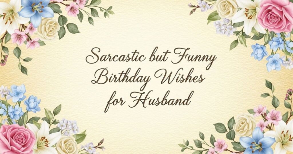 Sarcastic but Funny Birthday Wishes for Husband