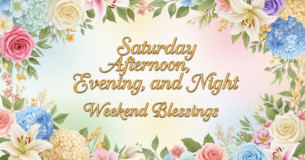 Saturday Afternoon, Evening, and Night Weekend Blessings