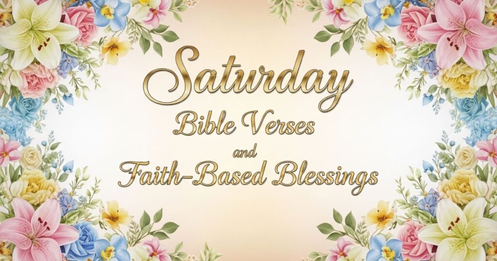 Saturday Bible Verses and Faith-Based Blessings