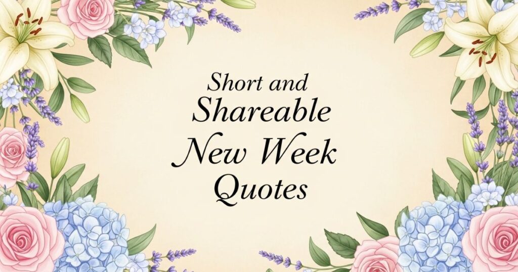 Short and Shareable New Week Quotes