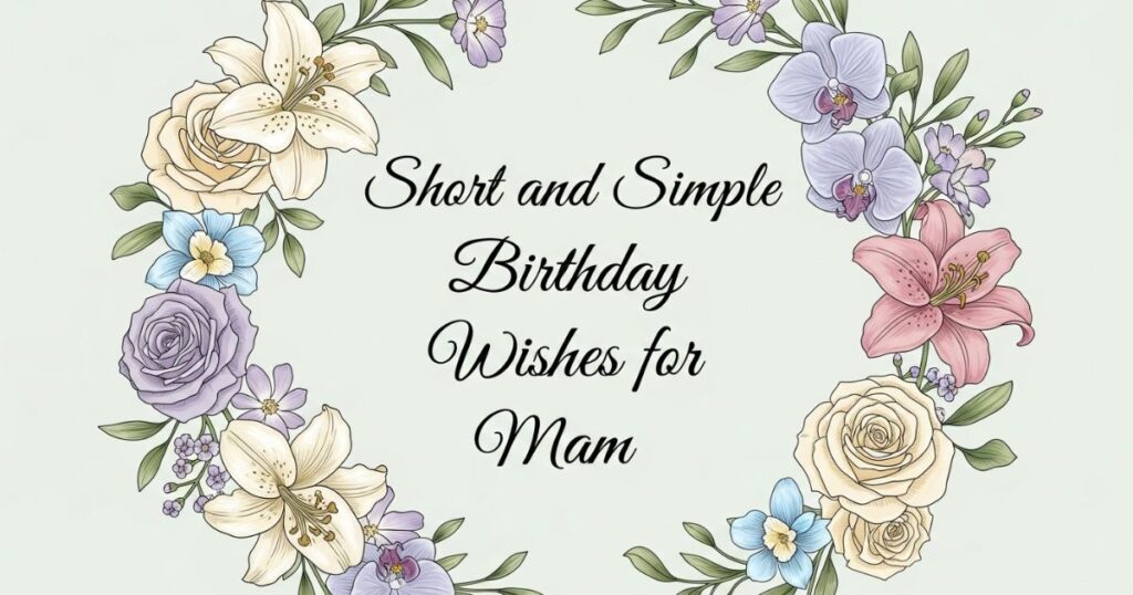 Short and Simple Birthday Wishes for Mam