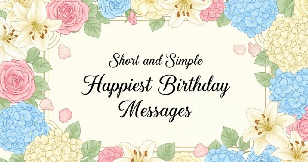 Short and Simple Happiest Birthday Messages