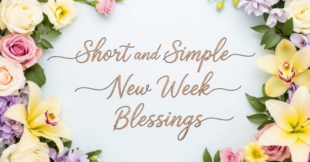 Short and Simple New Week Blessings