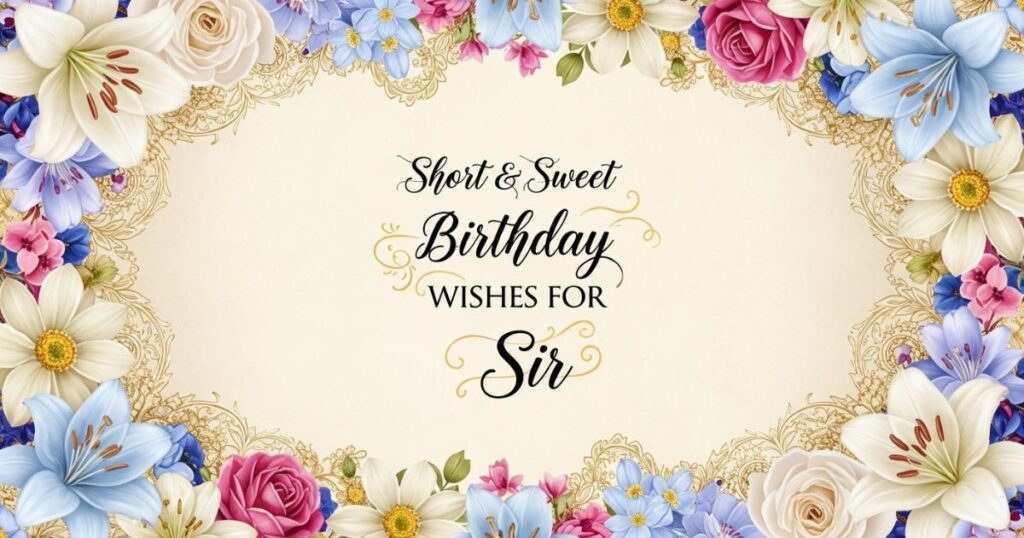 Short & Sweet Birthday Wishes for Sir