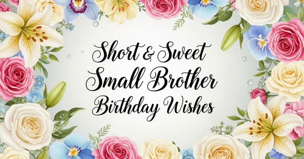 Short & Sweet Small Brother Birthday Wishes