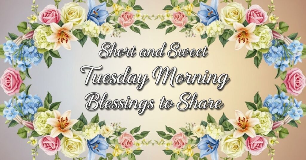 Short and Sweet Tuesday Morning Blessings to Share