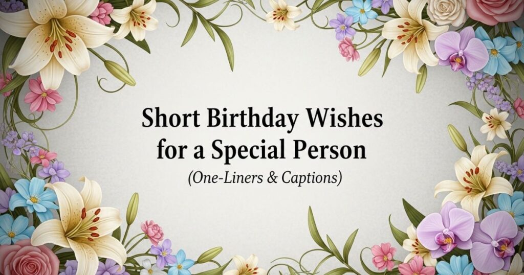 Short Birthday Wishes for Special Person (One-Liners & Captions)