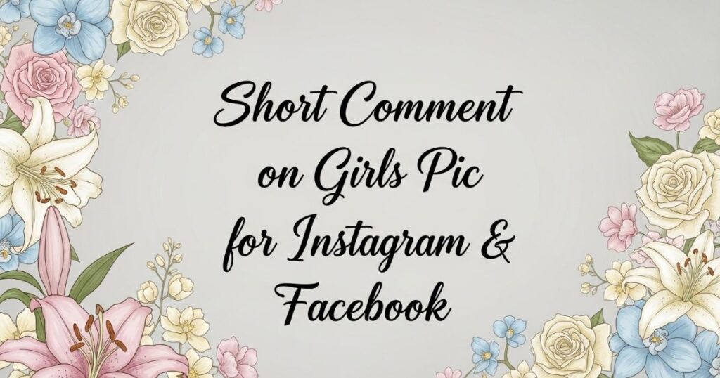 Short Comment on Girls Pic for Instagram & Facebook