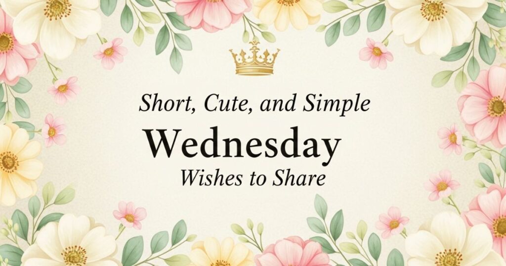 Short, Cute, and Simple Wednesday Wishes to Share