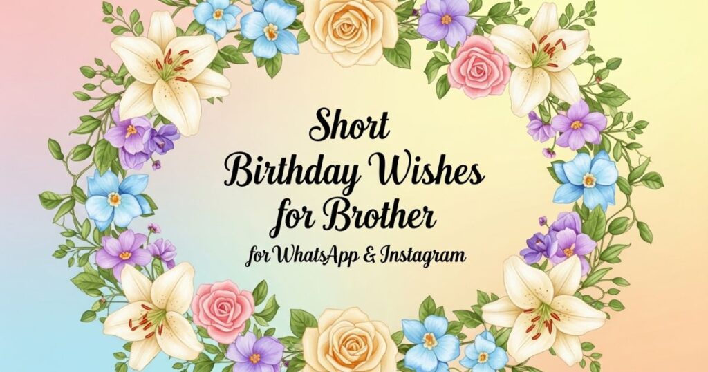 Short Funny Birthday Wishes for Brother for WhatsApp & Instagram