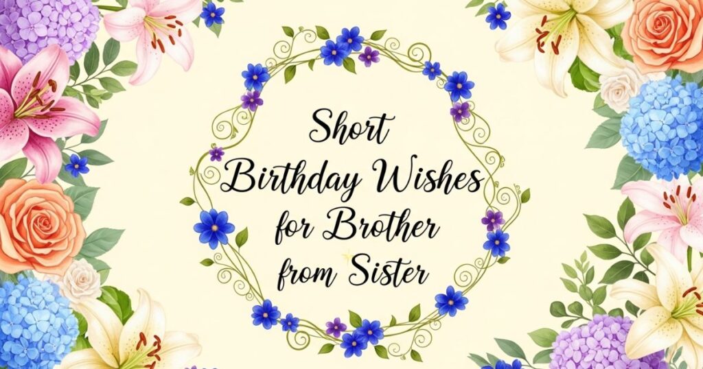 Short Funny Birthday Wishes for Brother from Sister