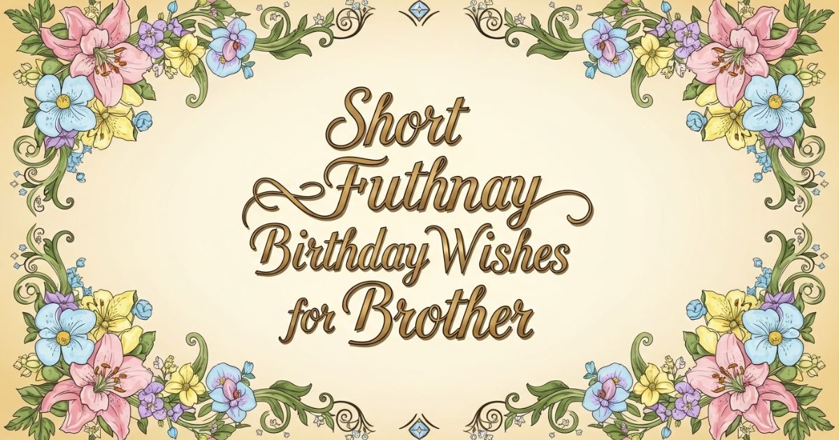 short funny birthday wishes for brother