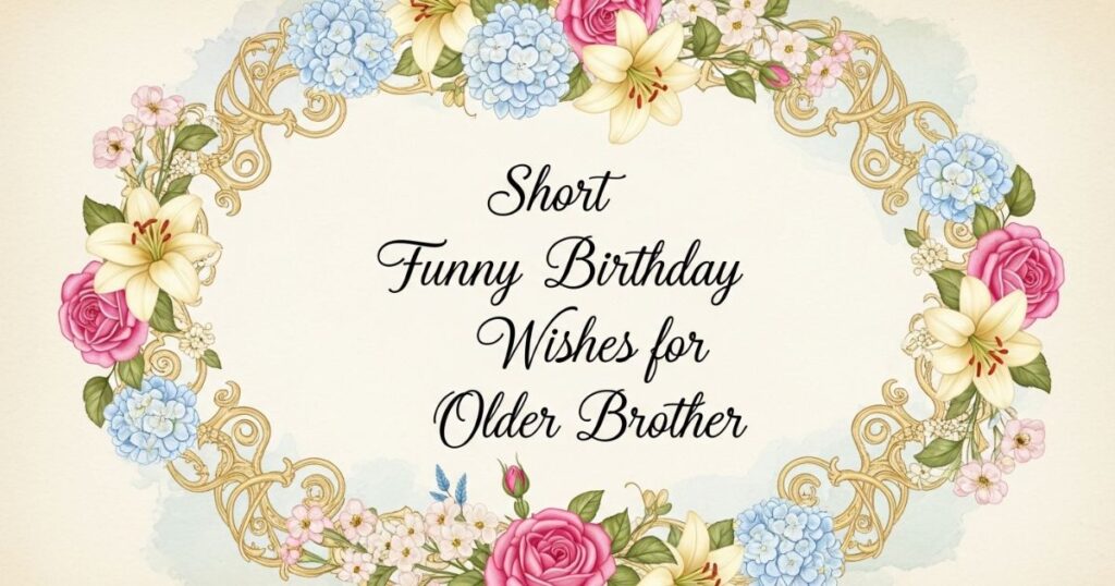 Short Funny Birthday Wishes for Older Brother