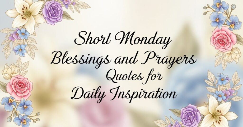Short Monday Blessings and Prayers Quotes for Daily Inspiration