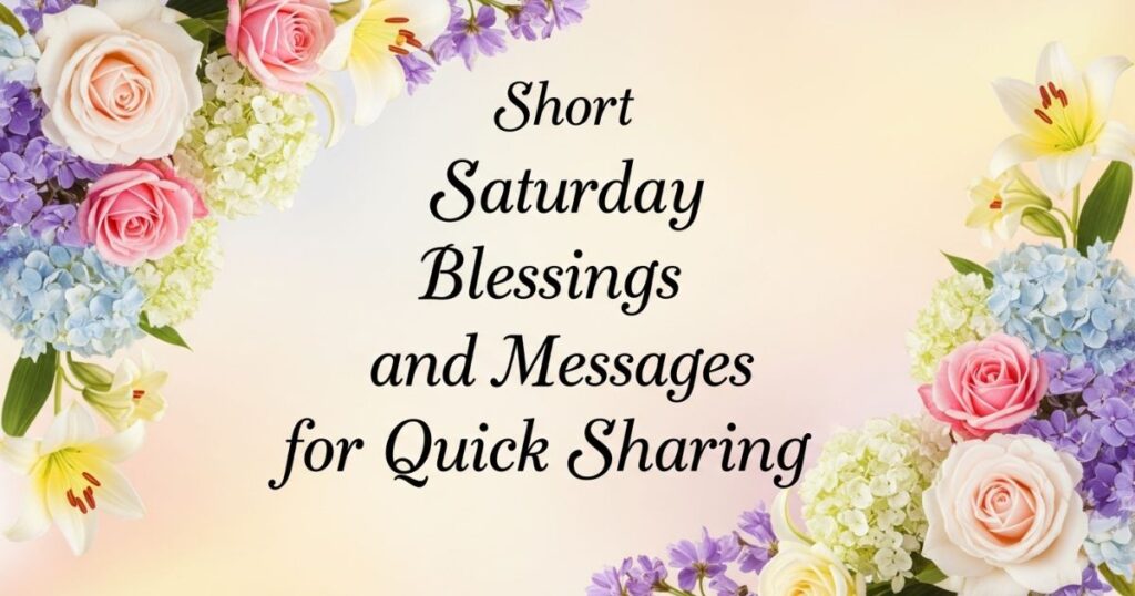 Short Saturday Blessings and Messages for Quick Sharing